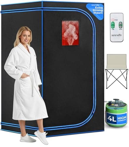 SereneLife Portable Sauna Box with 4L Steamer